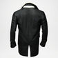 Black Shearling Leather Coat for Men