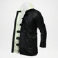 Black Shearling Leather Coat for Men