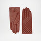 Emilia Brown Italian Lambskin Leather Gloves with Cashmere Lining