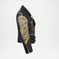 Gold Embroidered Biker Jacket for Women