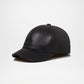 Plain Genuine Cowhide Leather Baseball Cap for Men