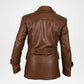 Men’s Brown Vintage Distressed Leather Coat