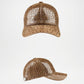 Chicago Mesh-Pattern Genuine Leather Cap for Men