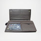 Classic Brown PU Leather Zipper Wallet for Men