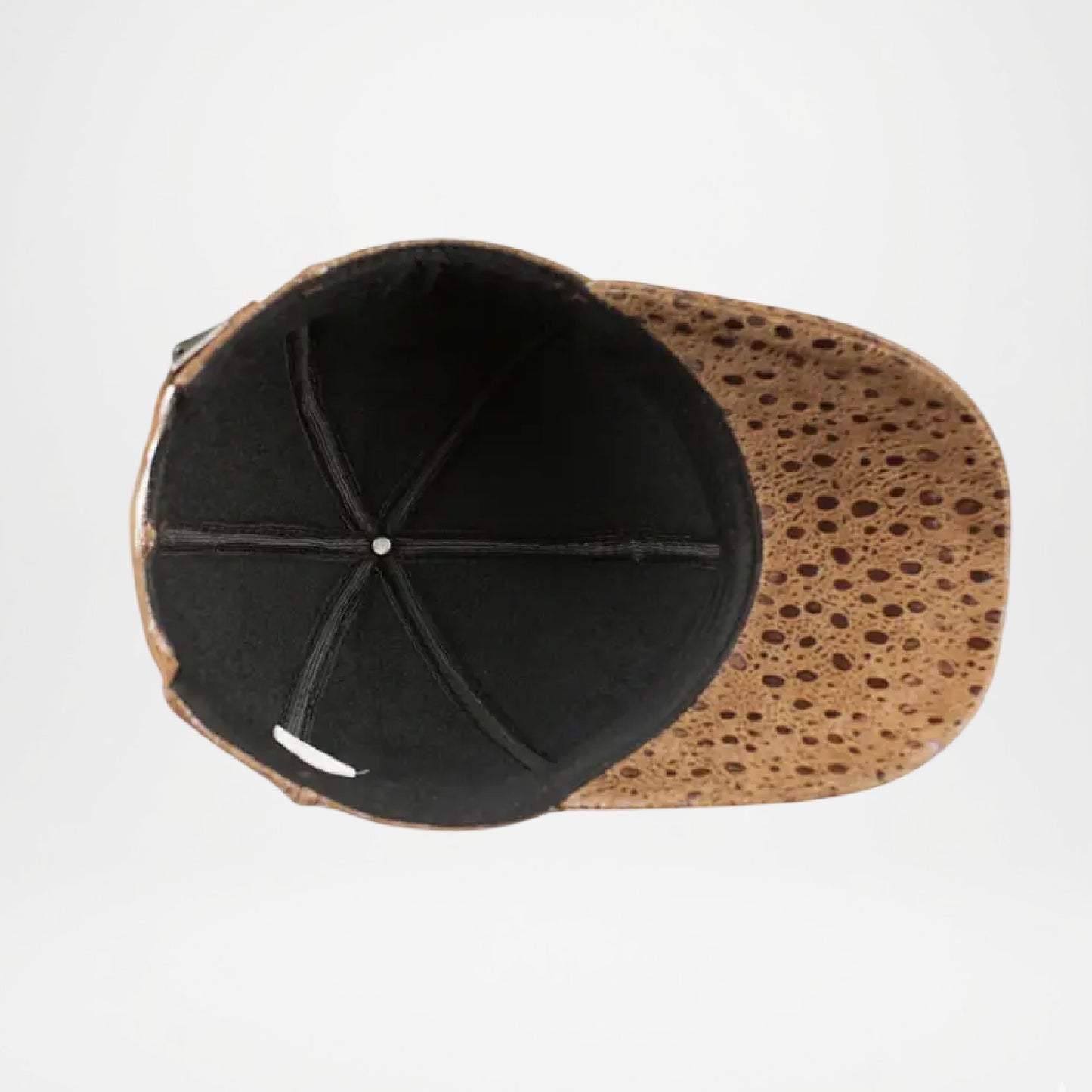 Chicago Mesh-Pattern Genuine Leather Cap for Men