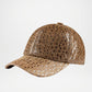 Chicago Mesh-Pattern Genuine Leather Cap for Men