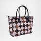 Cowhide Tote Bag – Leather Handled Handcrafted Patchwork Designer Bag