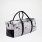Duffle bag with black and white pattern With strape