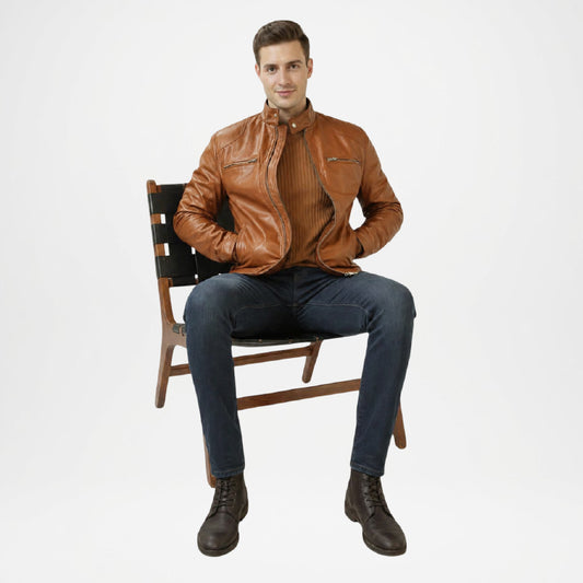 racer leather jacket men