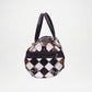 Box pattern Cowhide Leather Duffle Bag