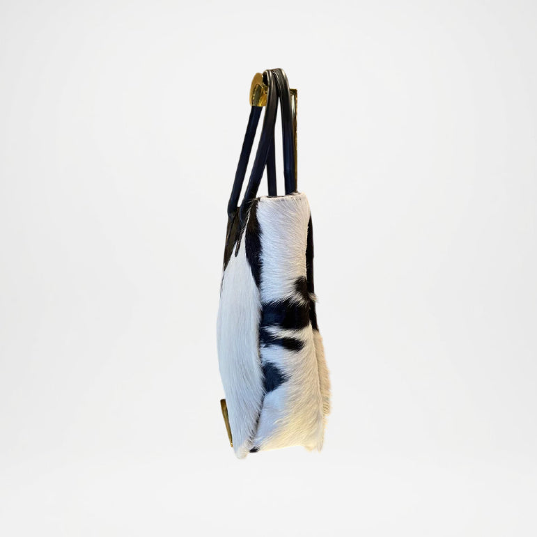 Cowhide Leather Tote Bag – Noir Handcrafted Designer Tote Bag