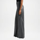Women’s Grey Leather Flare Trousers for Trendy Street Style Look