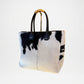 Cowhide Leather Tote Bag – Noir Handcrafted Designer Tote Bag