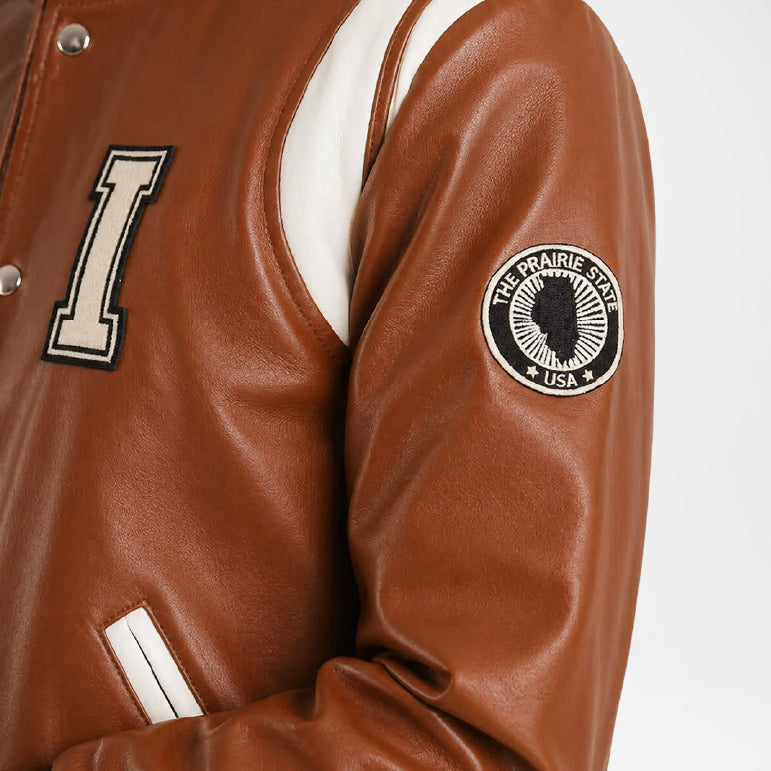 mens leather varsity jacket