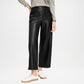 Bess Women’s Black Leather Crop Pants – Modern Slim Fit Pants