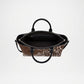 Handcrafted Brown White Cowhide Tote Bag – Unique Natural Leather Tote