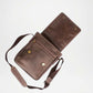 Brown Leather Crossbody Organizer Bag