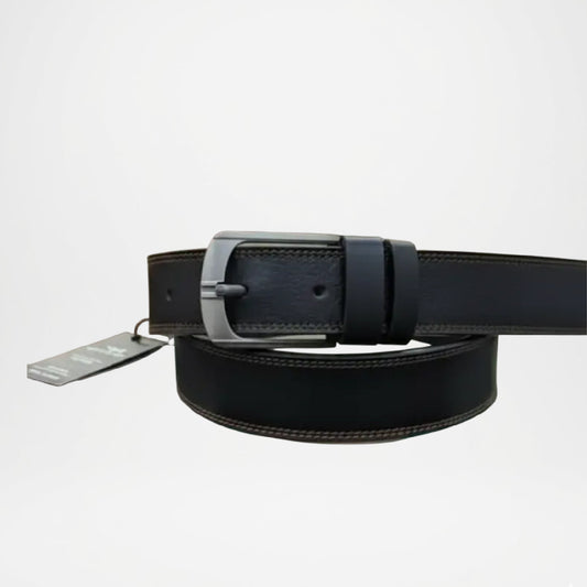 Bellford Classic Matte Buckle Genuine Leather Belt