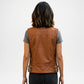Brown Leather Vest Women