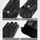 Harold Black Leather Motorcycle Gloves For Men
