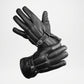 Harold Black Leather Motorcycle Gloves For Men