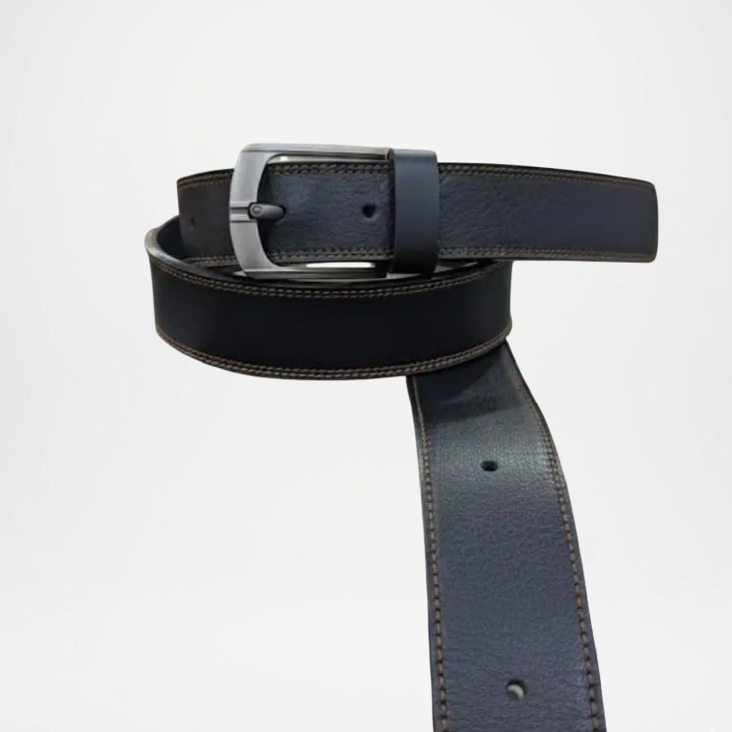 Bellford Classic Matte Buckle Genuine Leather Belt