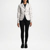 black leather women's blazer
