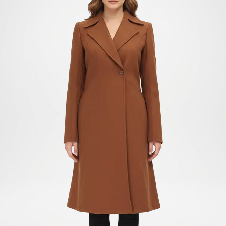 Denise Brown Wool Coat Women