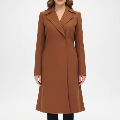Denise Brown Wool Coat Women