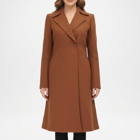 Denise Brown Wool Coat Women