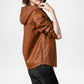 brown hooded winter coat
