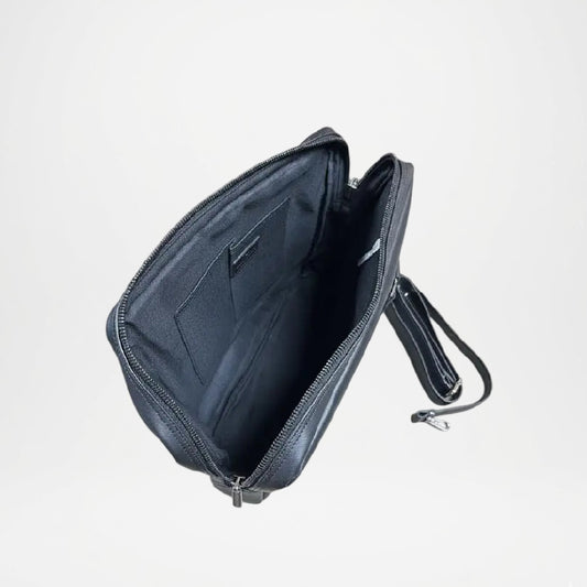 Noble Smith Slim Black Leather Briefcase