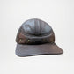 Chicago Plain Genuine Leather Brown Cap for Men