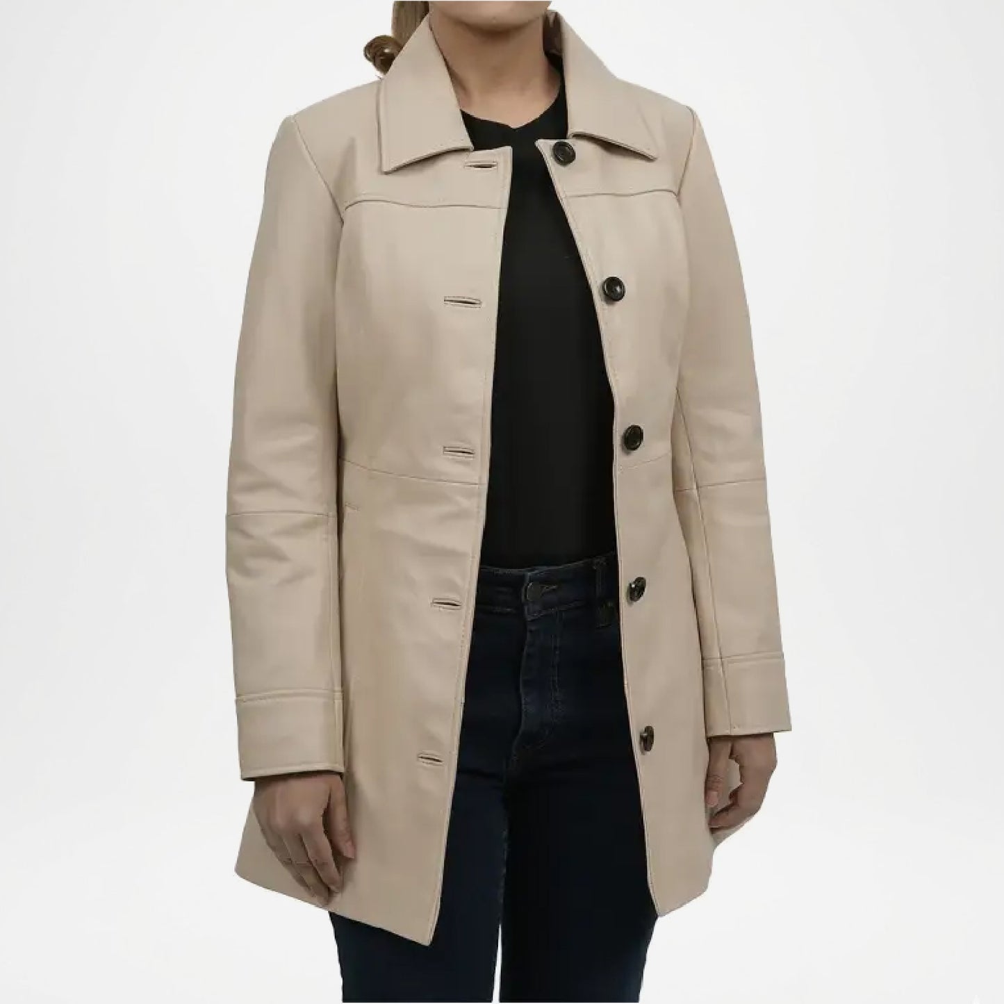  Lambskin Leather Coat Women