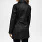 Black leather coat 