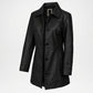 Black leather coat simple