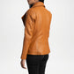 brown leather blazer style
