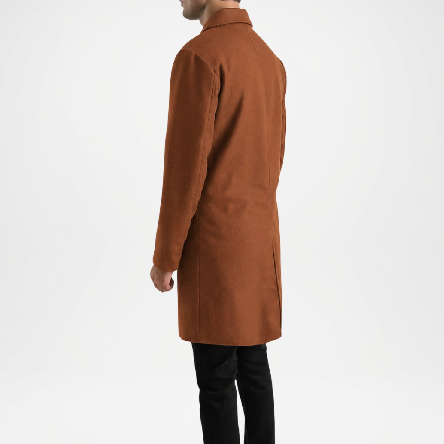 Brown Wool Coat for Men