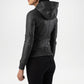 black leather bomber jacket short
