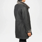 grey shearling coat womens
