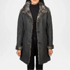 Grey Shearling Coat for Women