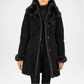 Black Shearling Coat for Women