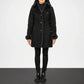 black shearling coat women long
