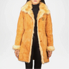 Beige Shearling Coat for Women