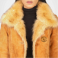 beige shearling jacket women's
