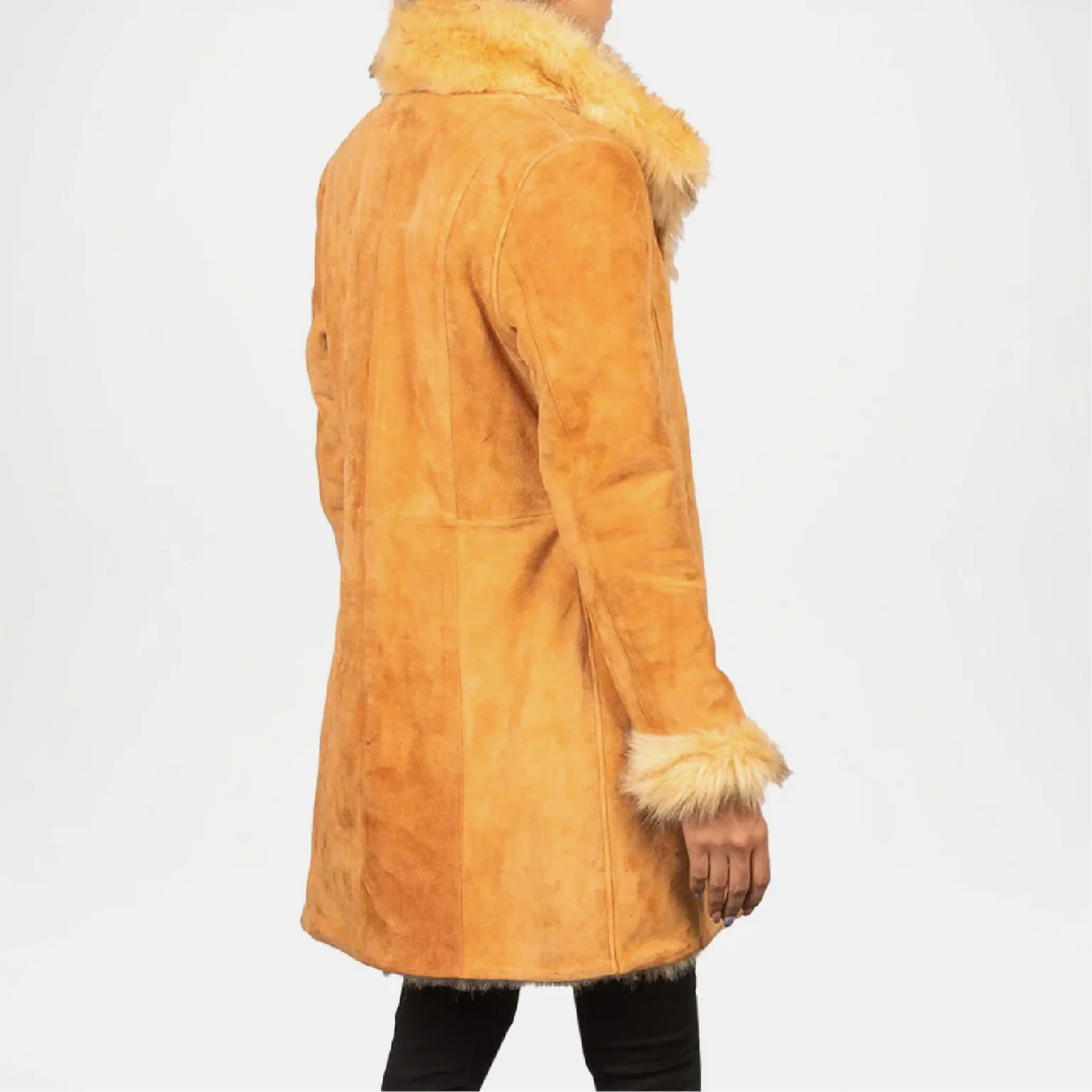 cream shearling coat womens
