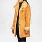 beige shearling coat long
