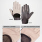 Harrison Two-Tone Beige and Brown Leather Gloves For Men