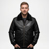 black shearling coat mens