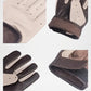 Harrison Two-Tone Beige and Brown Leather Gloves For Men